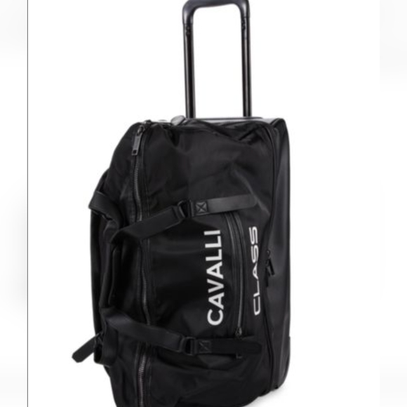 Roberto Cavalli Class Rolling Duffel - Separate shoe area Studded Bottom Nwt ❤️ - Picture 2 of 11